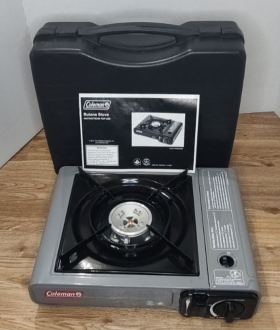 Coleman Portable 1-Burner Butane Gas Stove 2800 Series w/Case, Gray