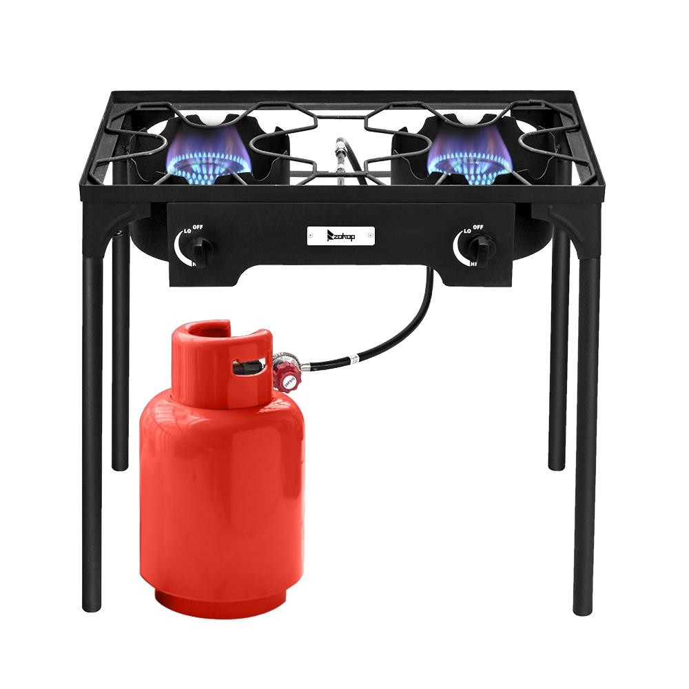 2 Burner Gas Propane Cooker Outdoor Camping Stove Best Price Good Condition