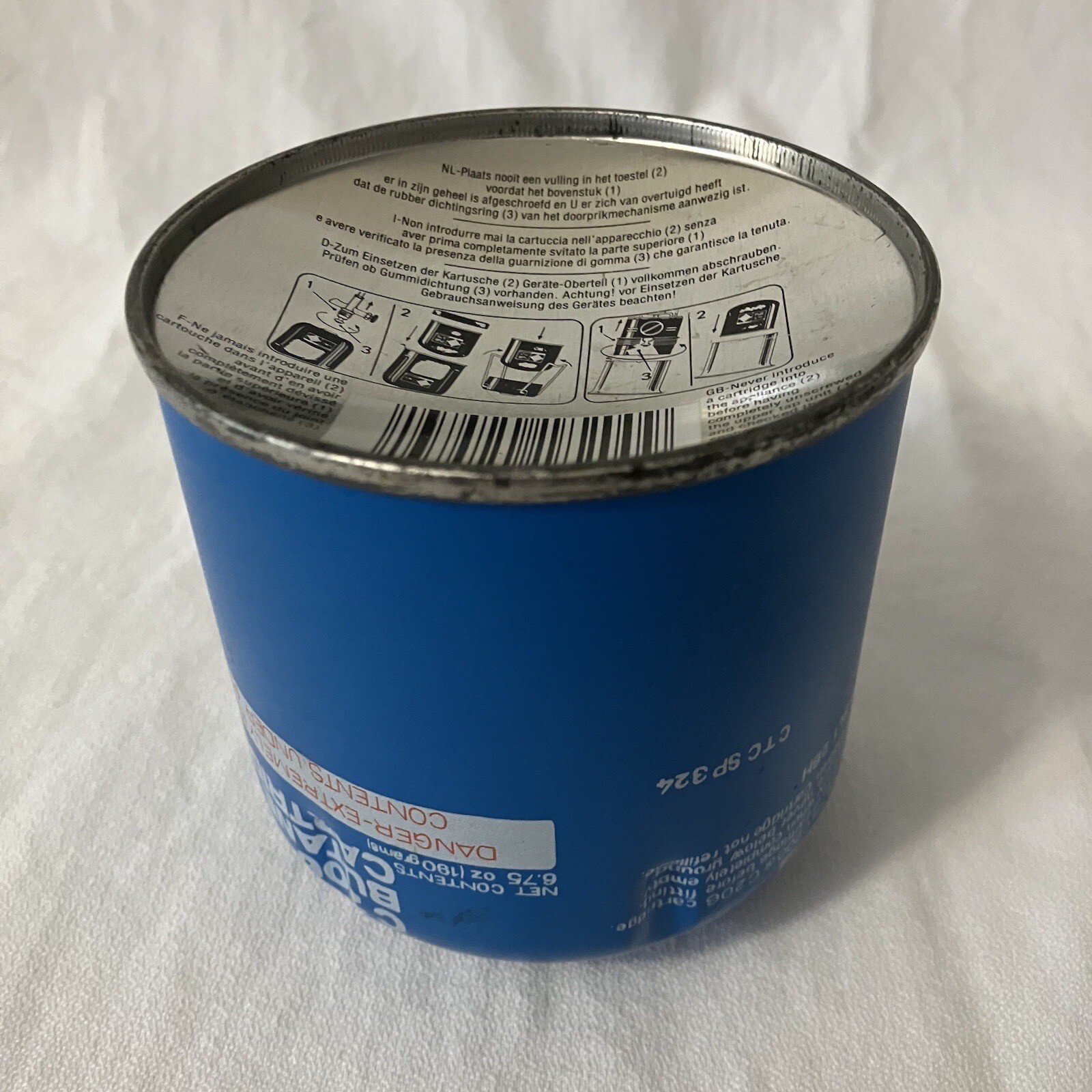 Vintage Camping Gaz C 206 6.75 OZ Fuel Cartridge/Can Propane/Butane NOS (READ)