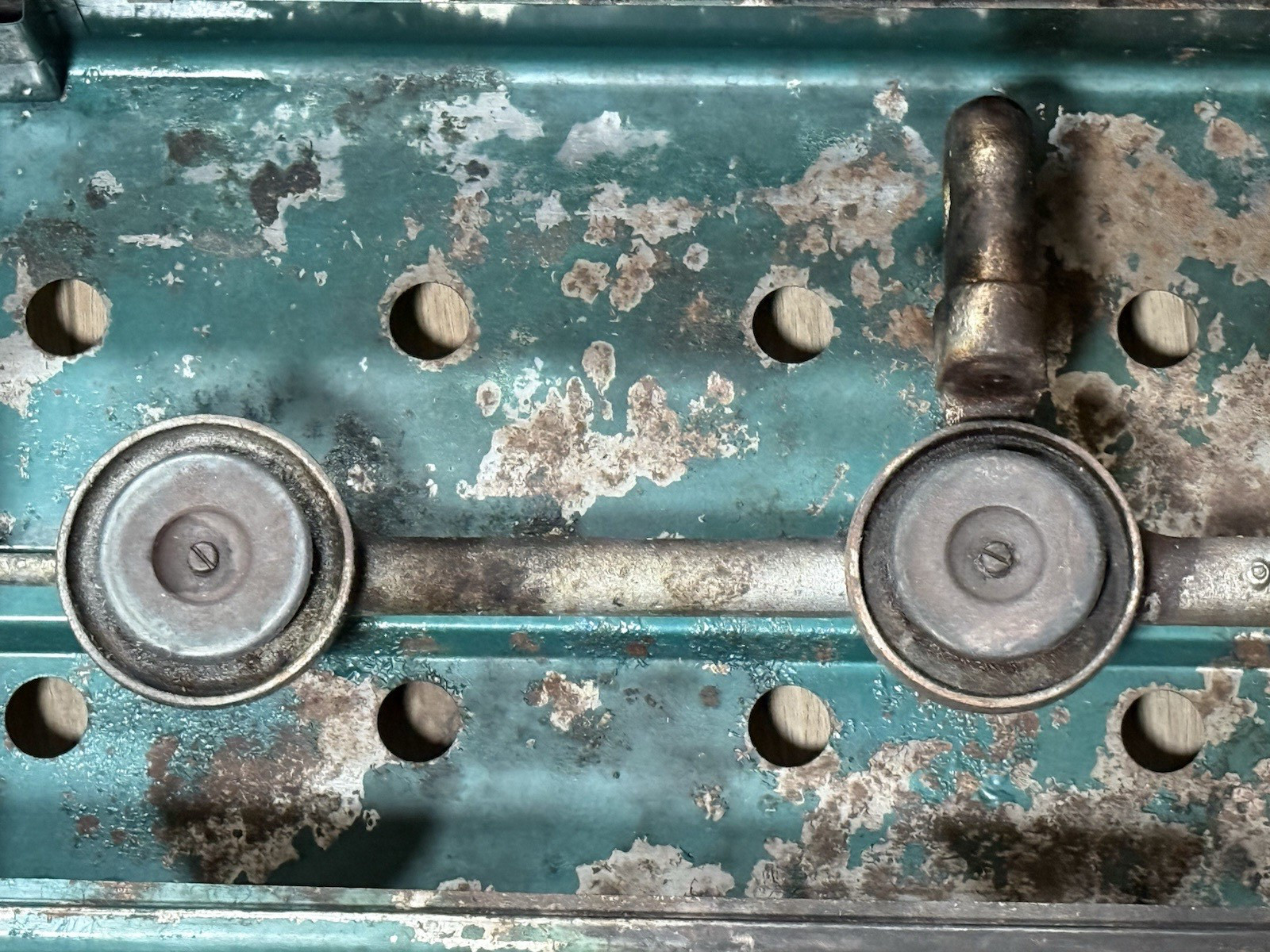 Vintage KampKook Three 3 Burner Teal Gas Camp Stove w/ Original Box (No Tank)