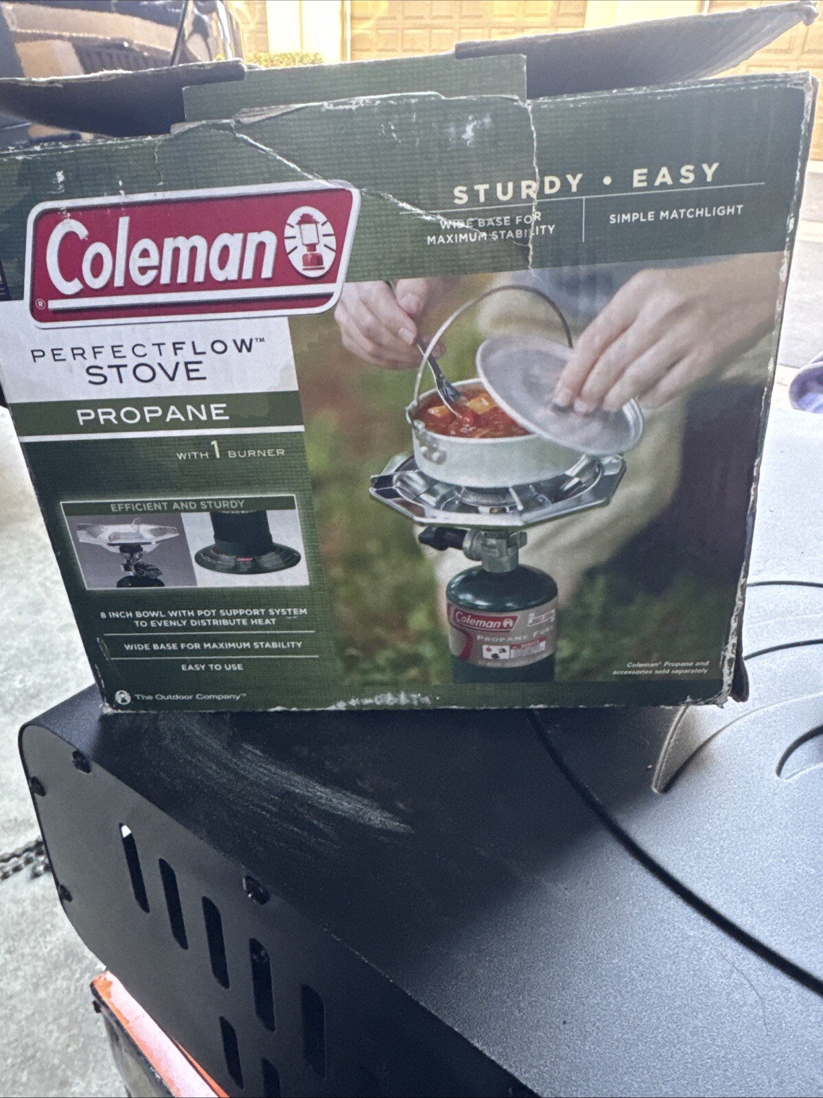 COLEMAN 5431B705 PERFECTFLOW 1-Burner PROPANE STOVE . Never Used