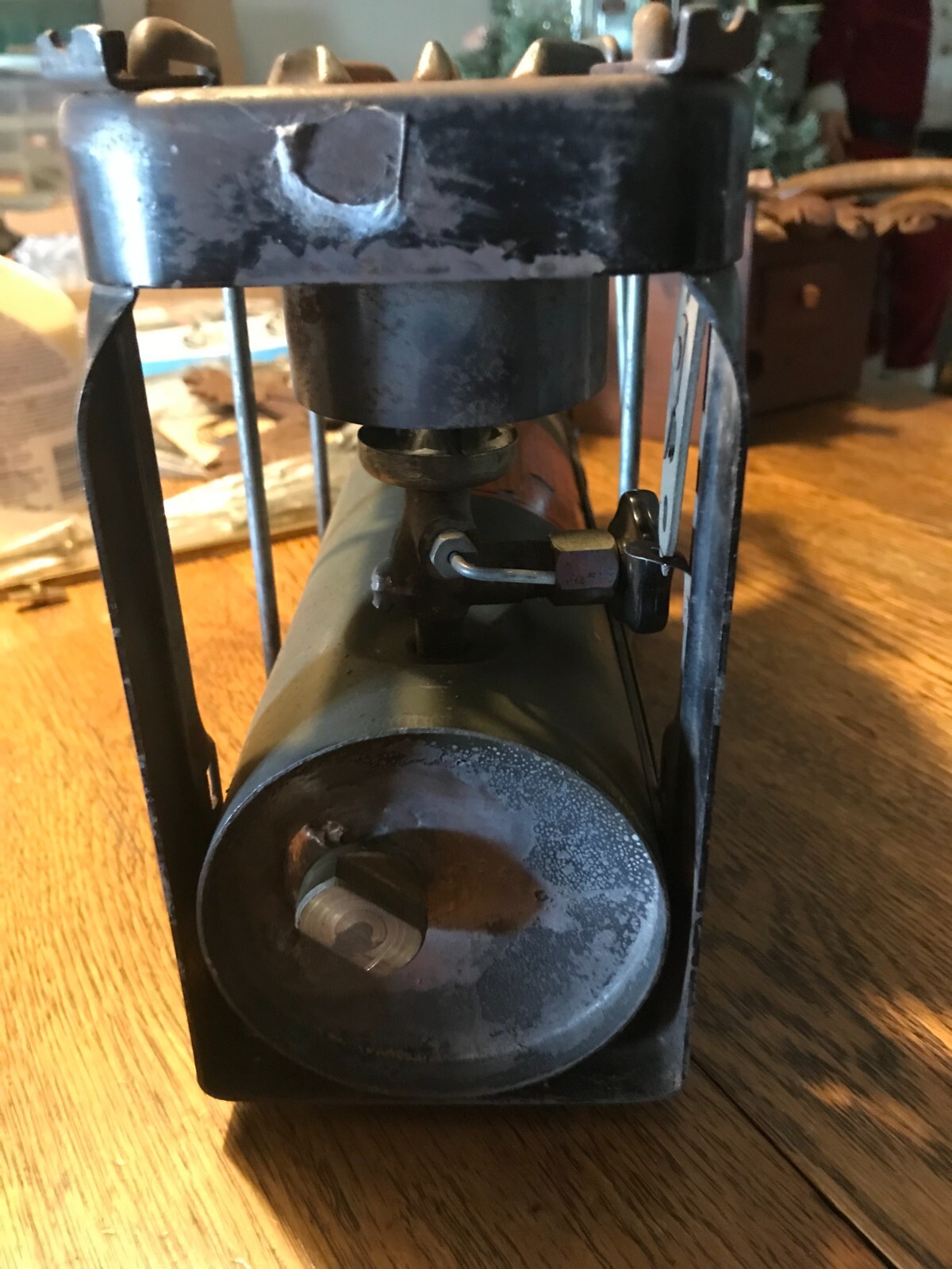 WWII U.S Military Gas Field Stove Double Burner w/ Case 1945
