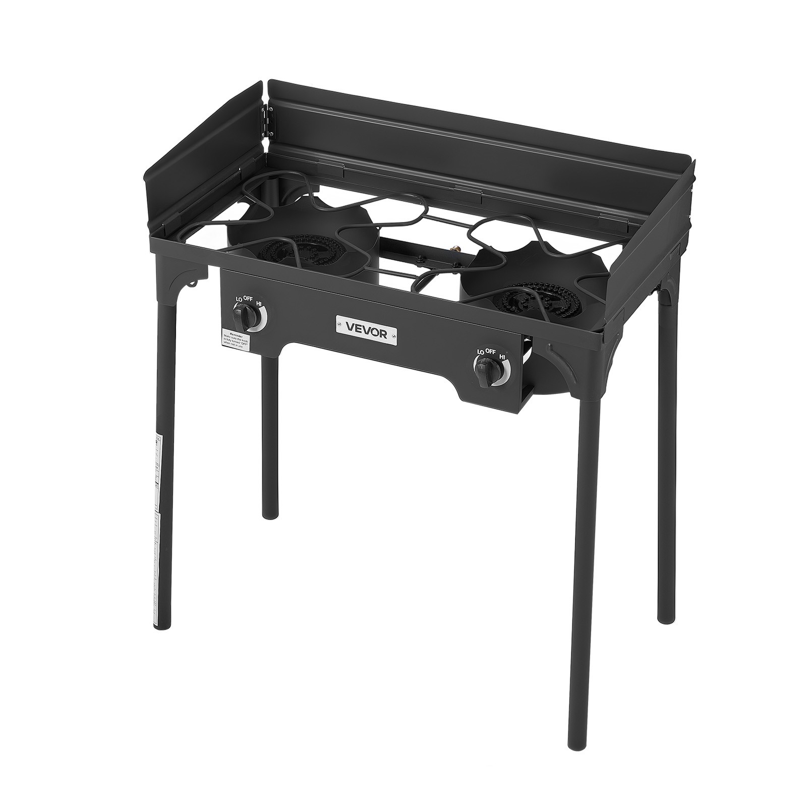 VEVOR 2 Burner Propane Gas Stove 150000 BTU Outdoor Camping Cooker with Shield