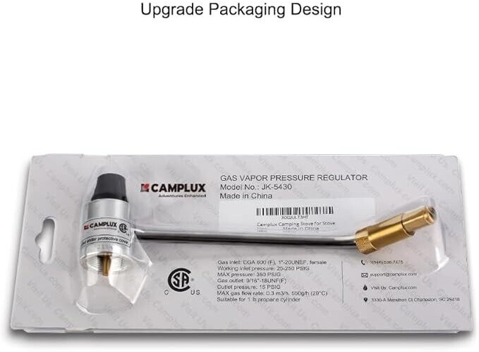 Camplux Propane Stove Regulator Connector Replacement Fits Most Coleman Stoves