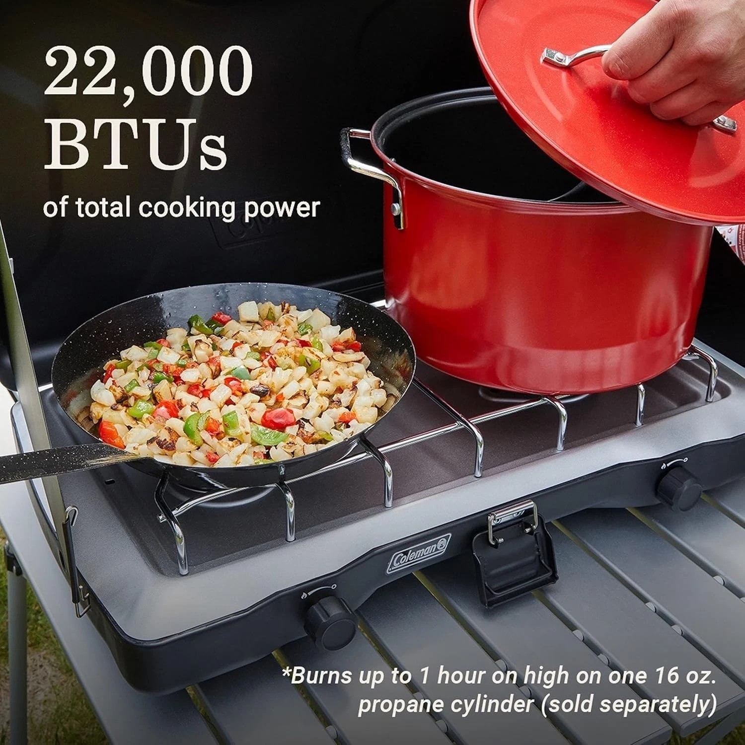 Versatile Coleman Triton 2-Burner Stove with Heavy-Duty Design & High Output