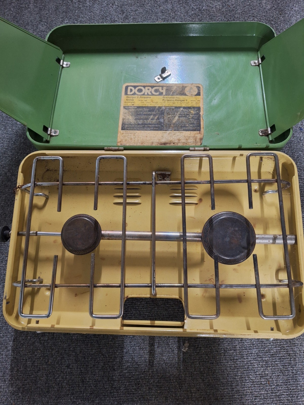 RARE Vintage Dorcy Ranger 2 Propane Stove Model 1085 Vintage 2 Burner Grill