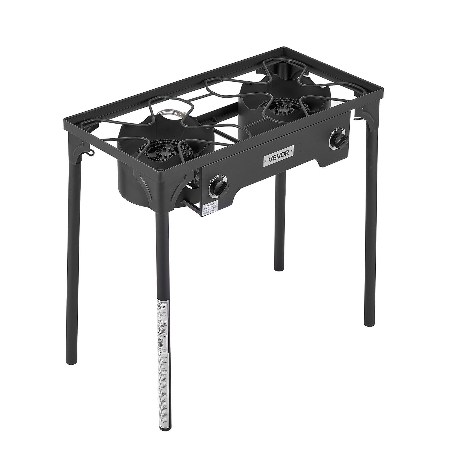 VEVOR 2 Burner Propane Gas Stove 150000 BTU Outdoor Camping Cooker with Shield