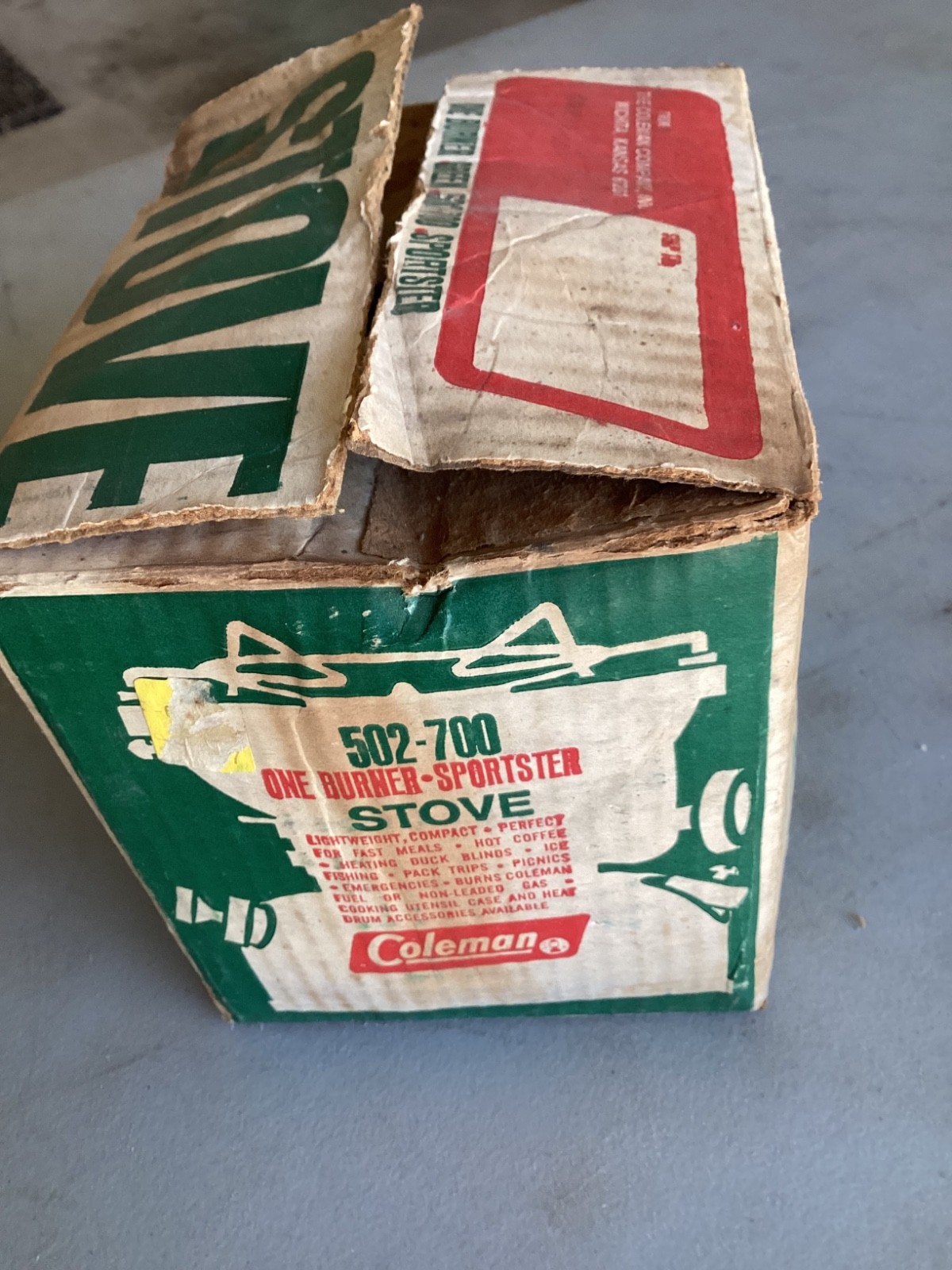 72 Vintage Coleman 502 Camp Stove w/ Box & Used Once Working USA