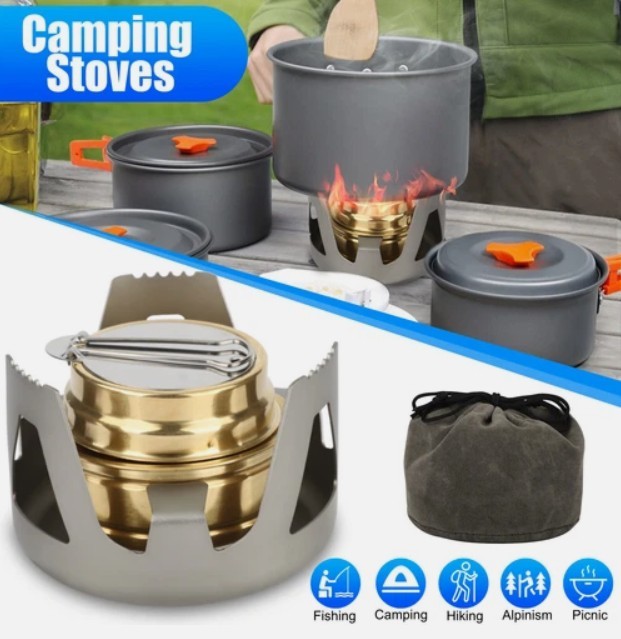 Mini Alcohol Stove Detachable Stand Windproof Base Efficient Alcohol Burner