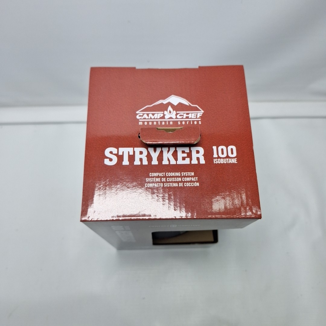 NEW Camp Stove Chef Mountain Series Stryker 100 Isobutane, Black/Red, MS100