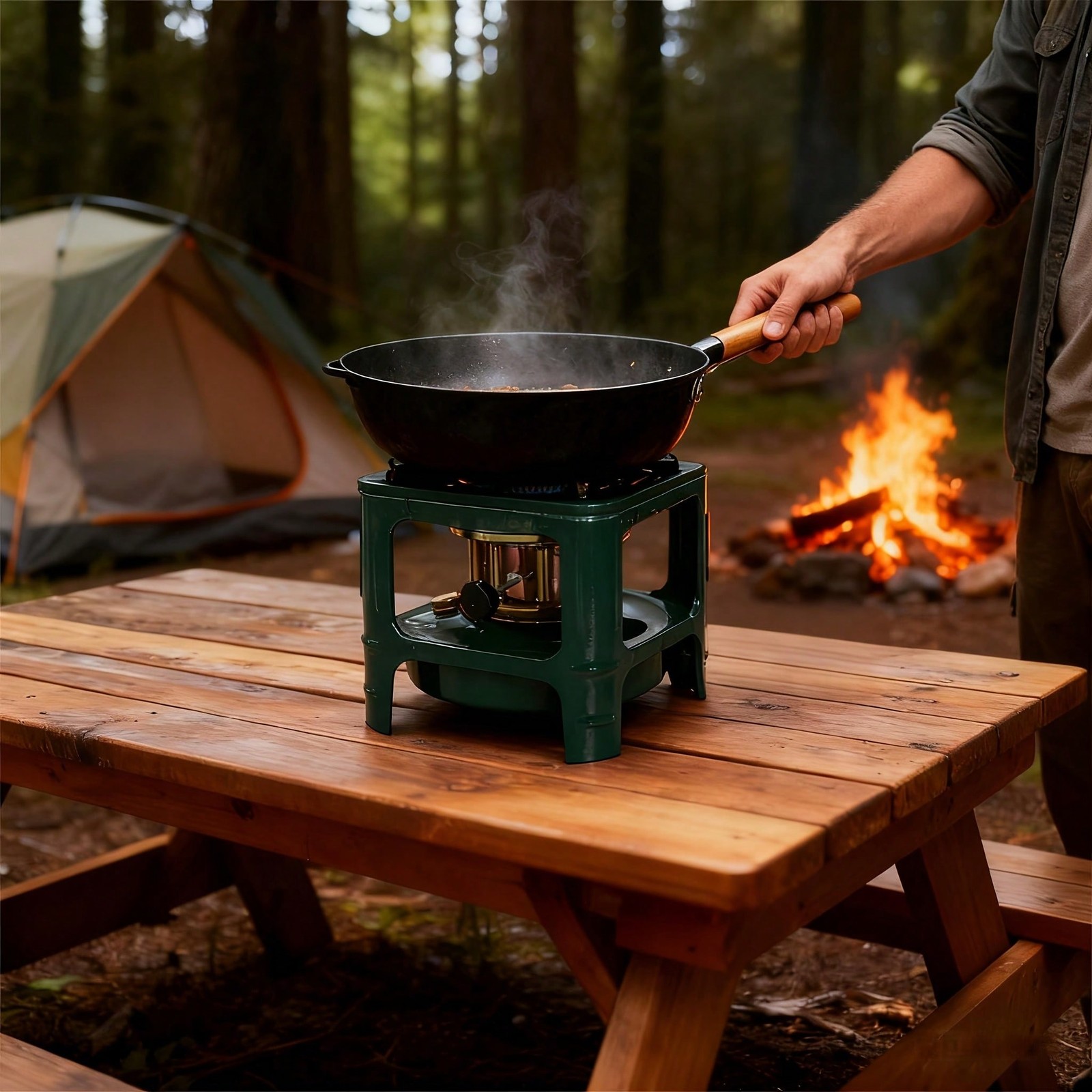 This 16-Burner Stove Is A Outdoor Heating And Cooking Suitable For 2-3 People