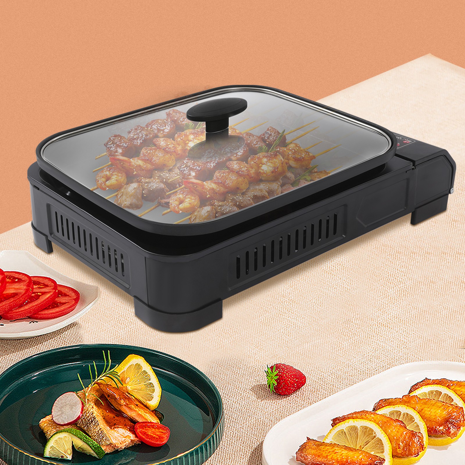 Butane Stove with Grill Pan Portable Camping Gas Stove Gas Grill Stove 2.1KW