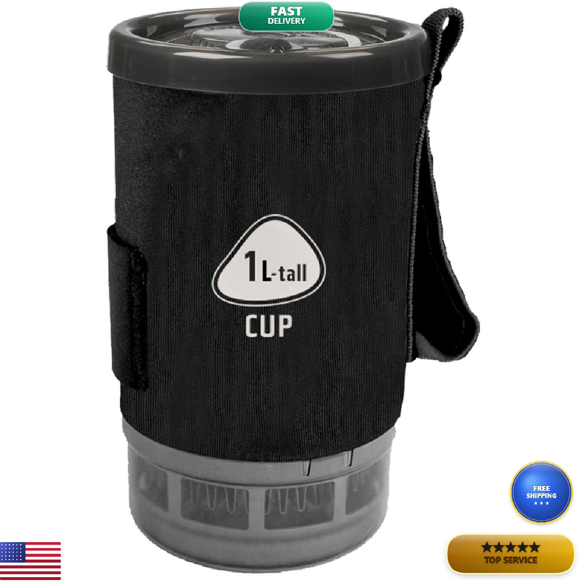 Jetboil 1-Liter Fluxring Tall Spare Cup For Jetboil Camping And Backpacking