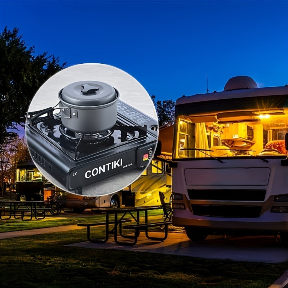 Outdoor Camping Pot Set 1-3 People Portable Folding RV Picnic Barbecue