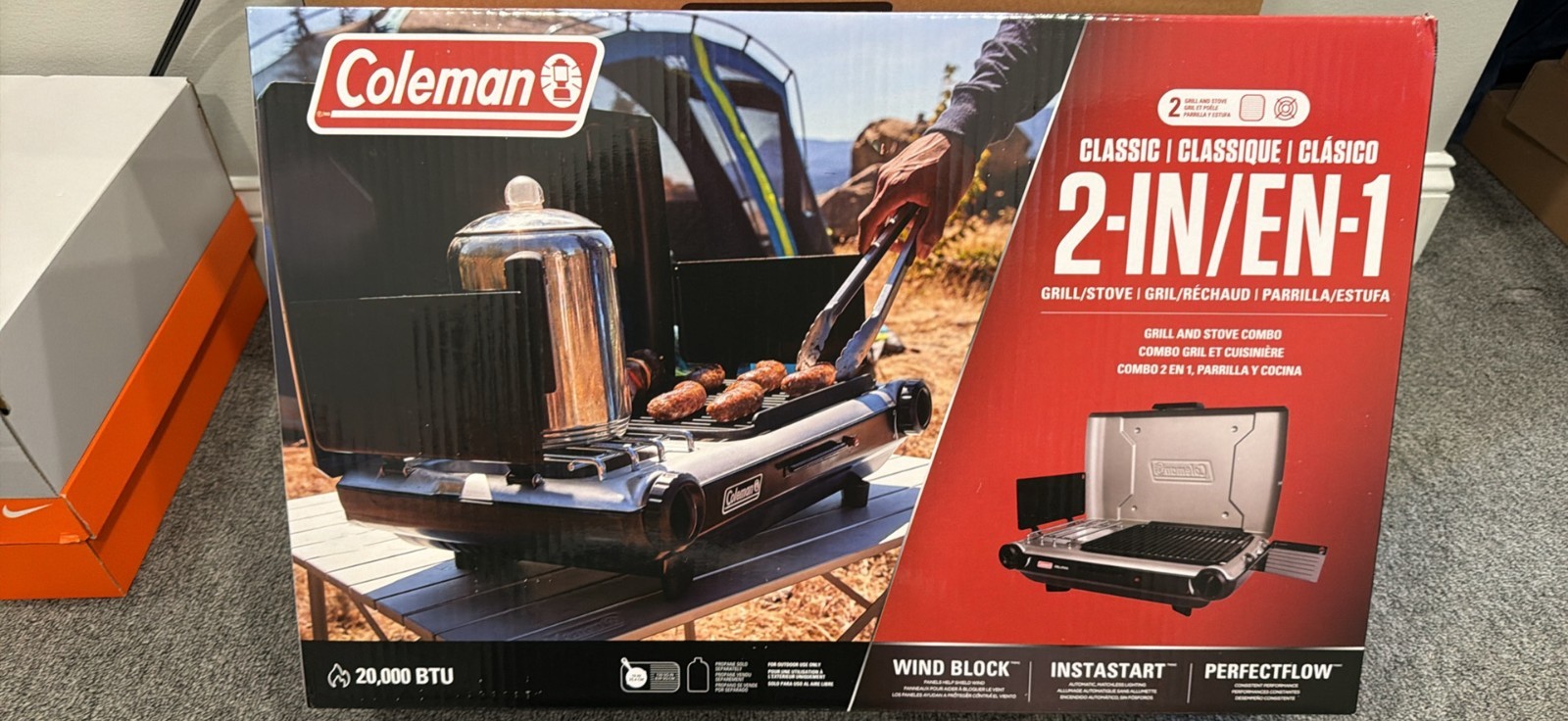 Coleman Gas Camping Grill/Stove | Classic Tabletop Propane 2-in-1 Grill/Stove
