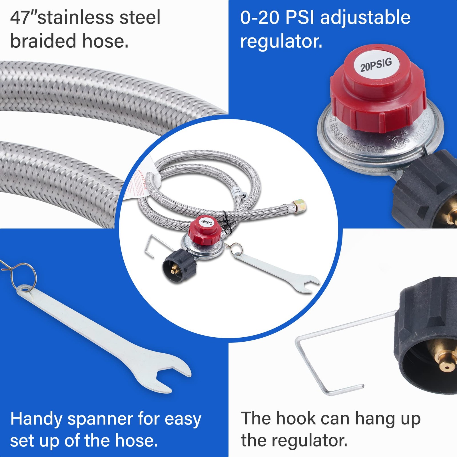 High Pressure Propane Burner 200000 BTU 16.5″ Outdoor Cooking Stove