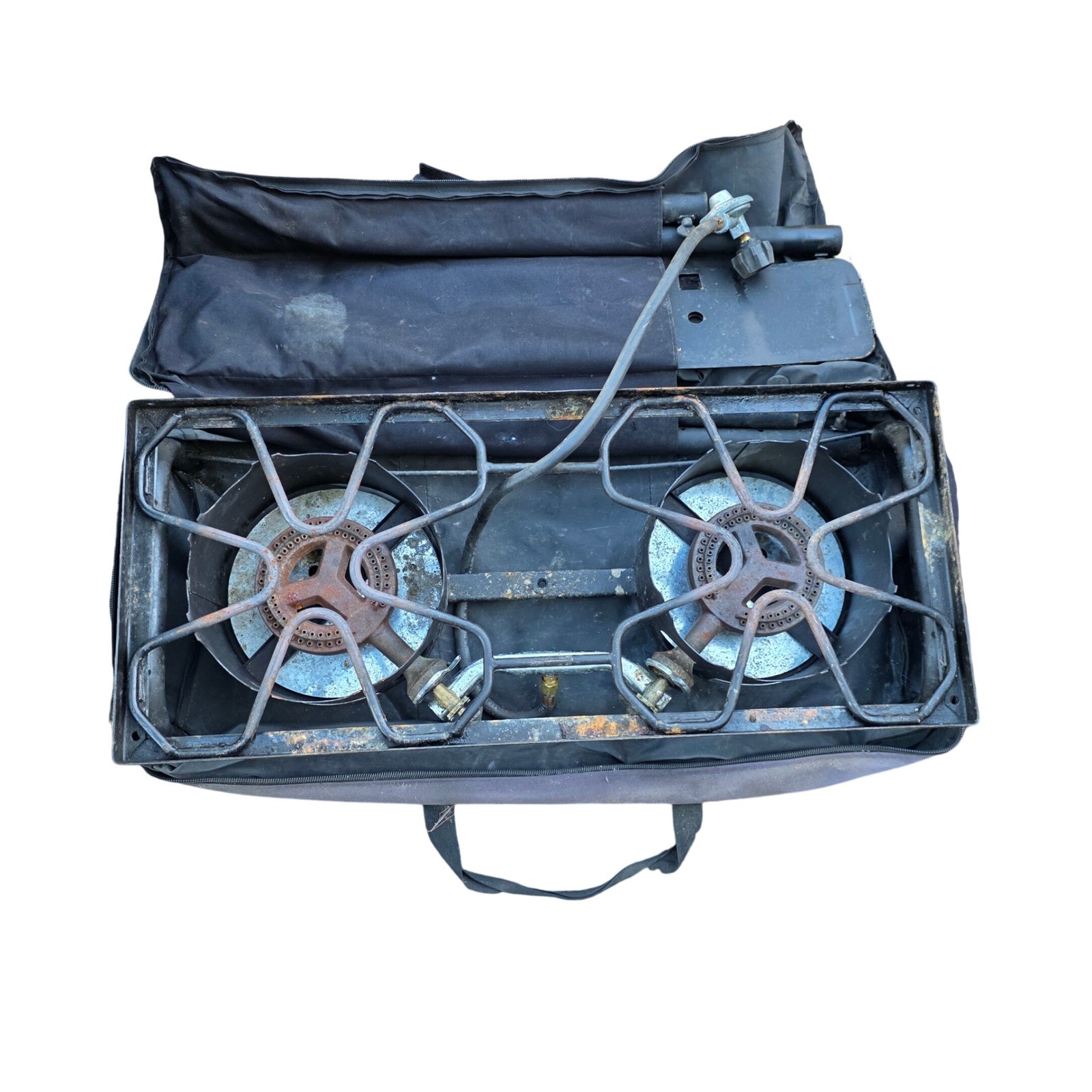 Camp Chef Explorer 2 Burner Outdoor Propane Stove EX60LW with Griddles and Bags