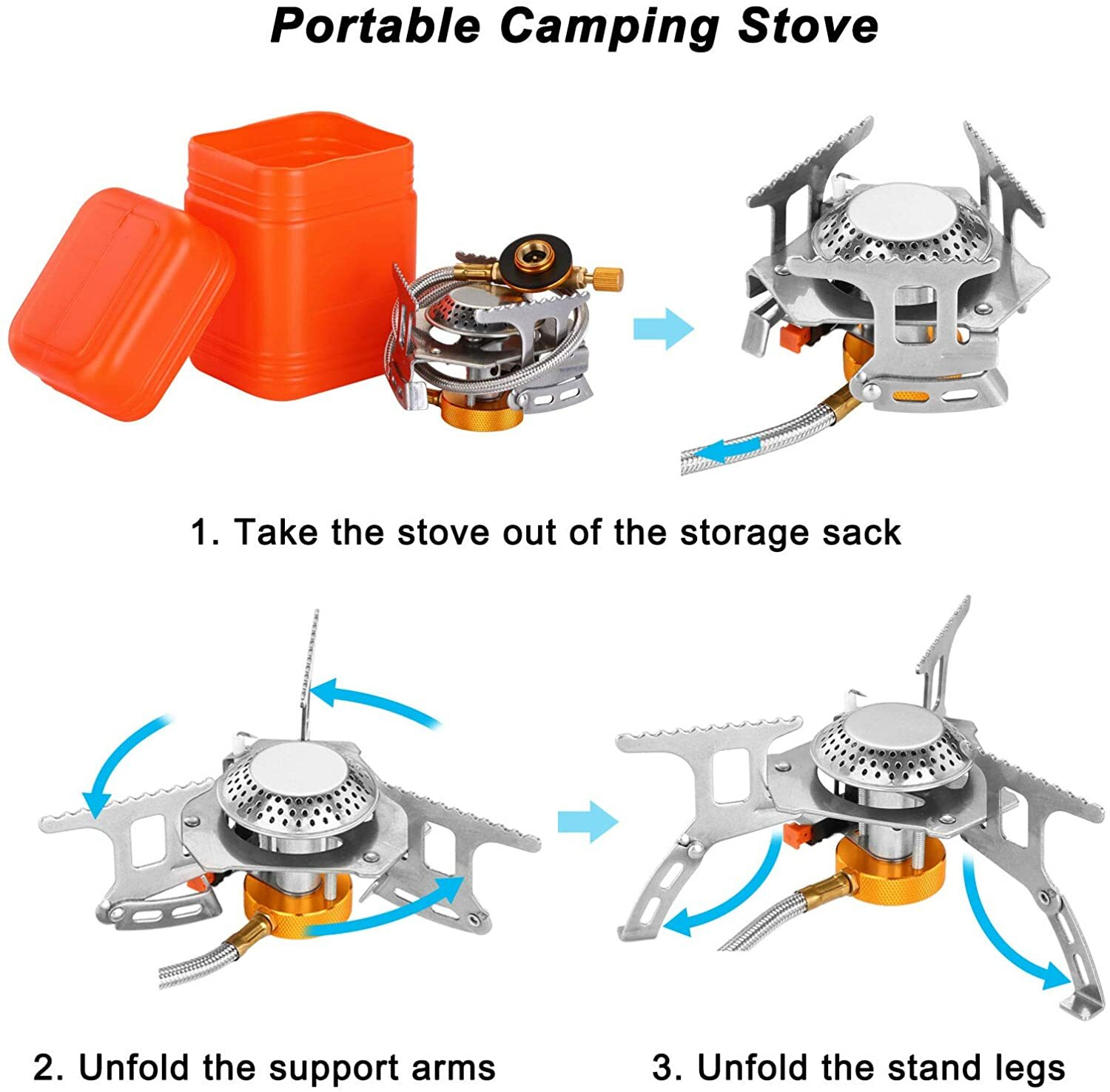 Portable Gas Propane Cooker Single Burner Outdoor Camping Picnic BBQ Stove