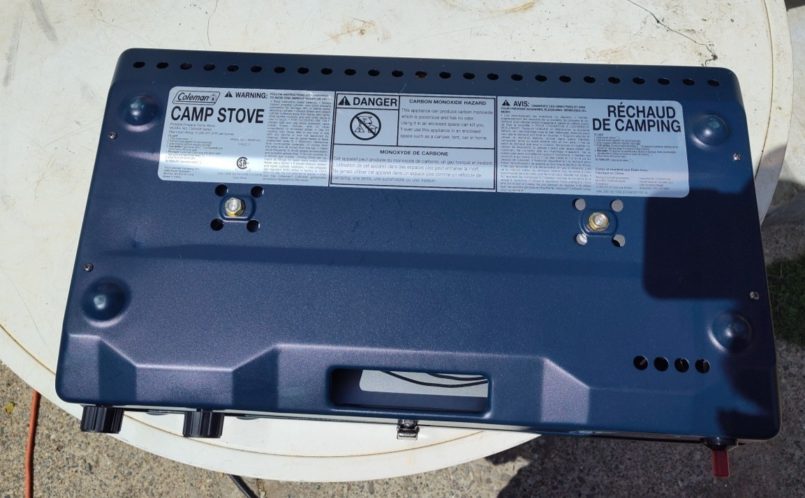 Coleman Classic 3-in-1 2 Burner 20,000 BTU Blue Propane Stove Grill Griddle