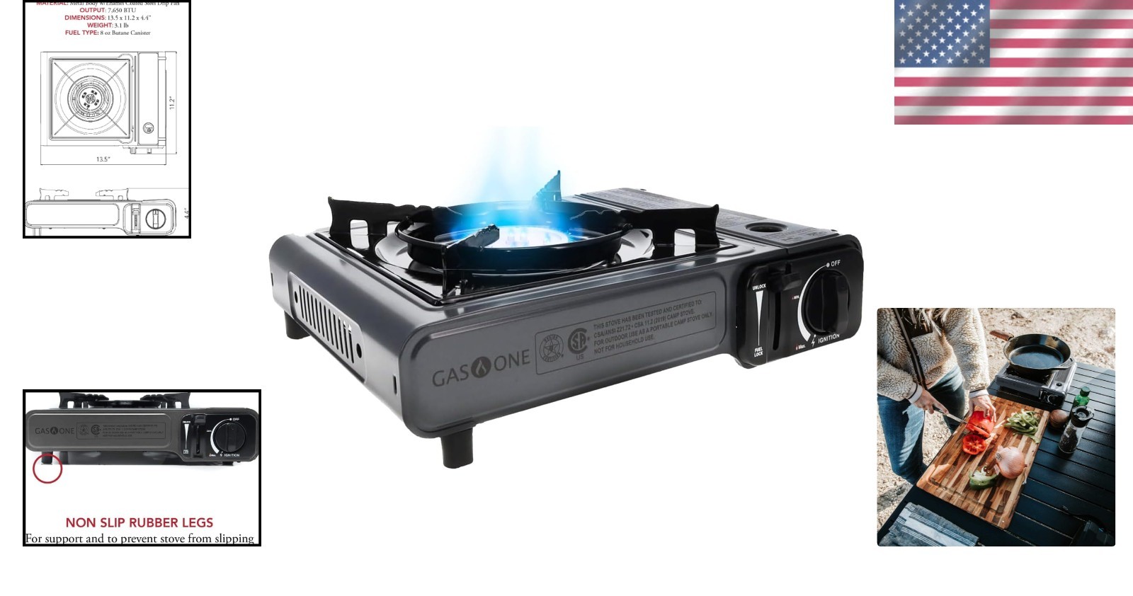 Lightweight Portable Butane Stove with Carrying Case – Outdoor Cooking Essential