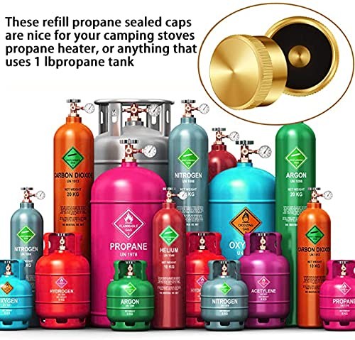 6pcs Refill Propane Bottle Cap Solid Brass 1lb Tank Sealed 6