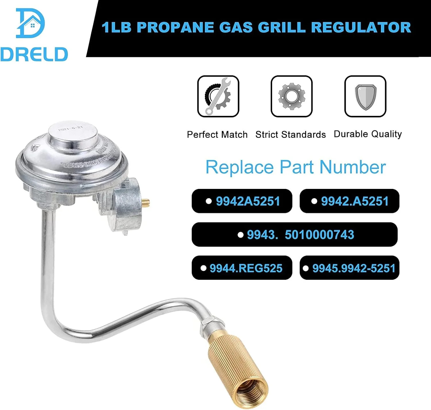 Roadtrip Grill Regulator Gas Propane Adapter Regulator for Coleman, Replacement