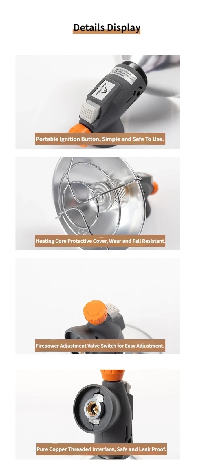 MOUNTAINHIKER Gas Heater Stove Mini Butane Heating Warmer Camp Cooker Camping AU