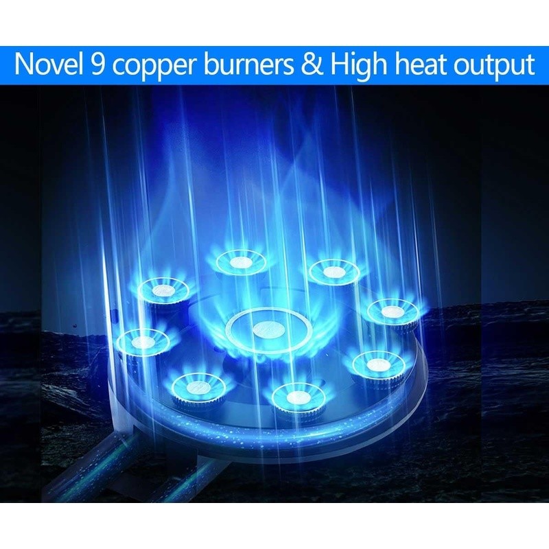 2 Burner Propane Stove High Heat Output Automatic Ignition Outdoor Cooking New