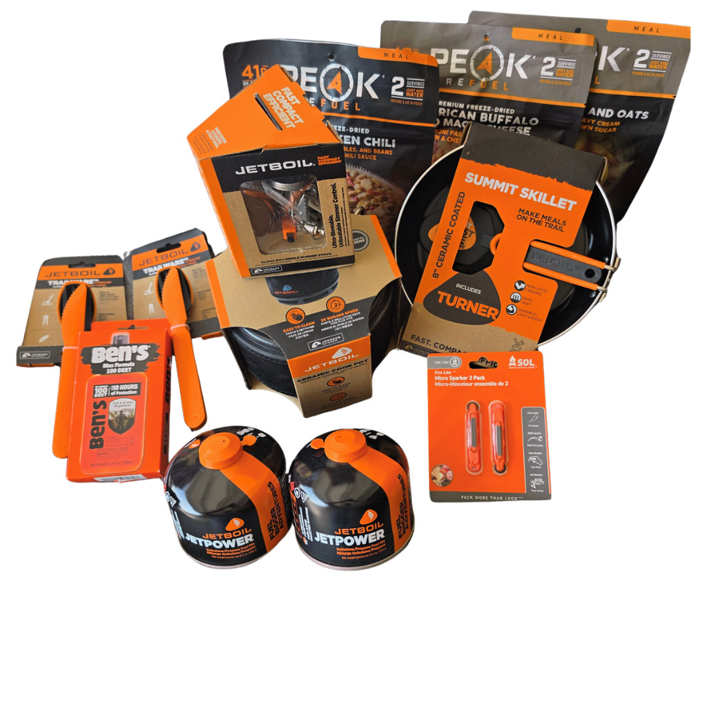 Jetboil Camping Bundle. MightyMO Stove, Cooking Pot, Summit Skillet, and MORE!
