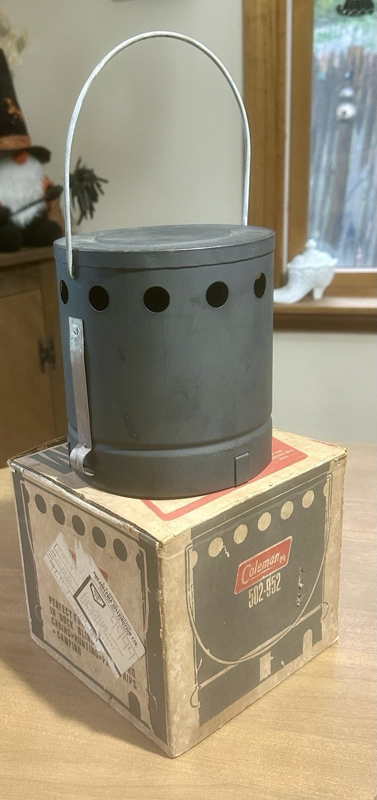 Vintage Coleman Heat Drum #502-952 For Camp Stove Original Box Barely Used