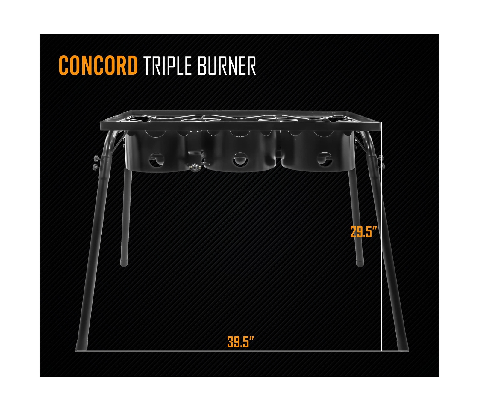 Concord Triple Burner Outdoor Propane Stove Cooker w/Regulator, 3 Burner Stov…