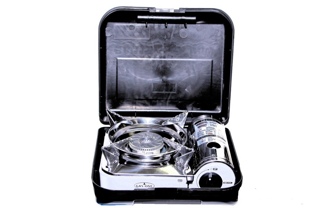 Mini Butane Stove Single Stage Regulator Stainless Steel Camping BBQ Tailgating