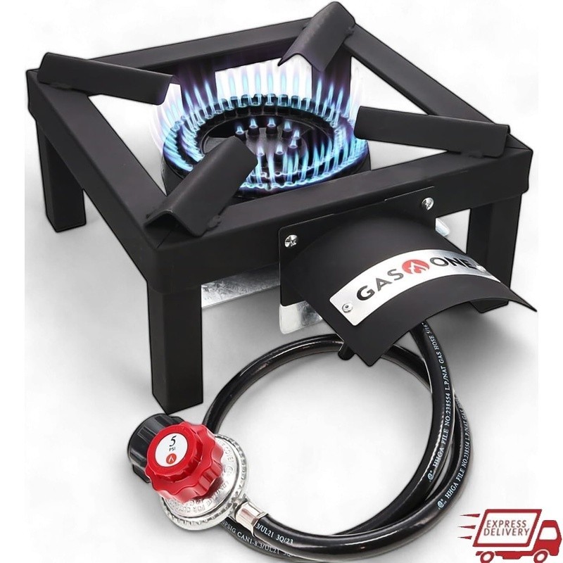 High Output Propane Burner Outdoor Cooking Grill Single Stove Heavy Duty New