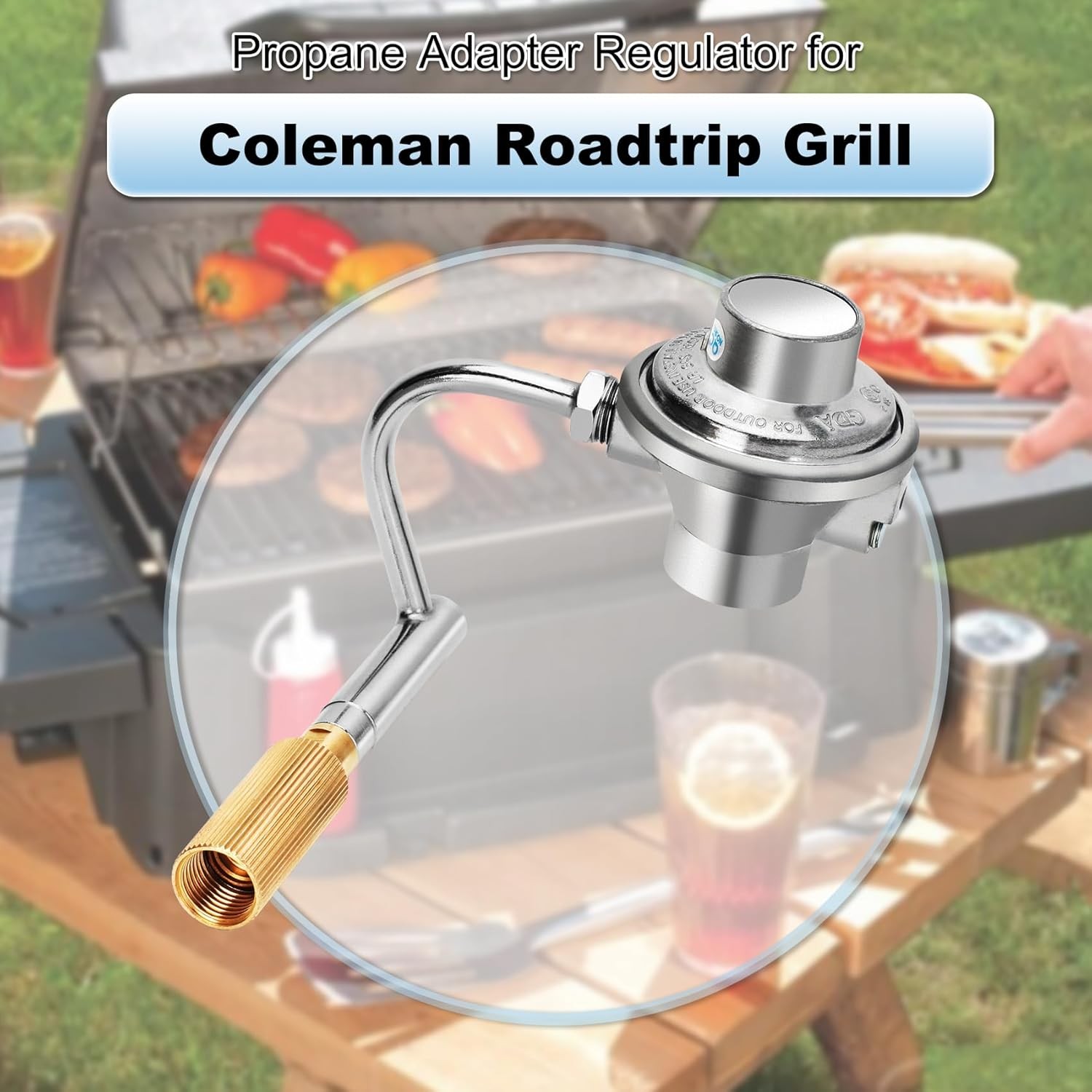 Grill Regulator Compatible with Coleman Roadtrip Grill, Perfectly silver