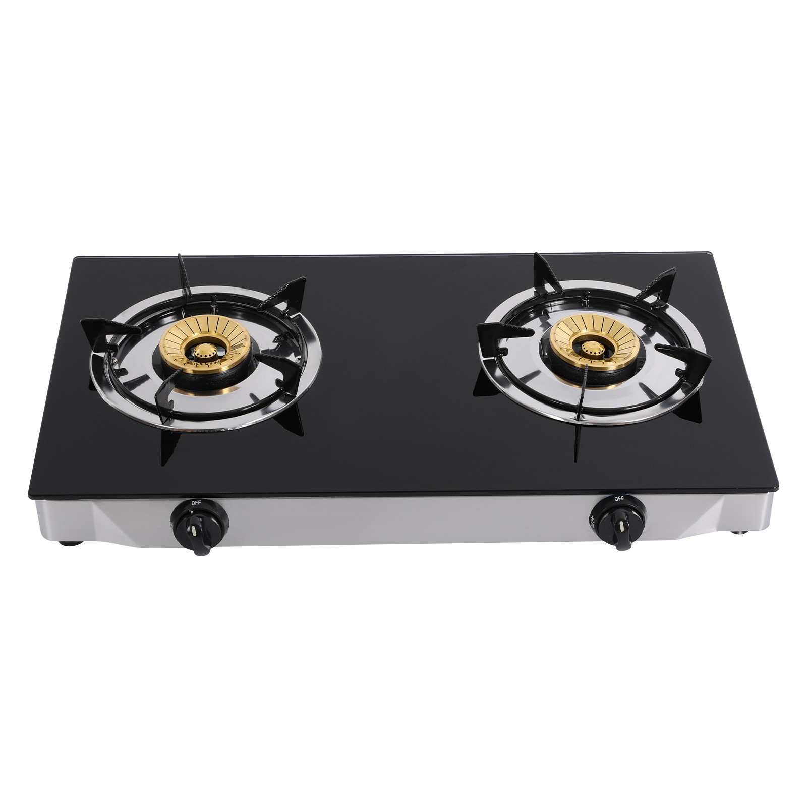 2-Burner Gas Stove Countertop Portable Auto Ignition Stove 28.35×14.96×3.15 inch