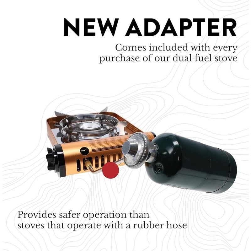 Portable Dual Fuel Camping Stove Butane Propane High Heat Output Auto Ignition