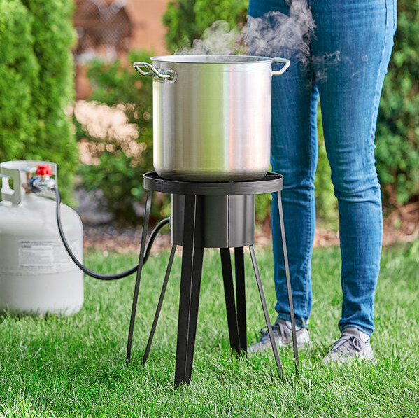 21″ Tall Outdoor Cooking Burner Liquid Propane Gas Range Patio Stove, 55,000 BTU