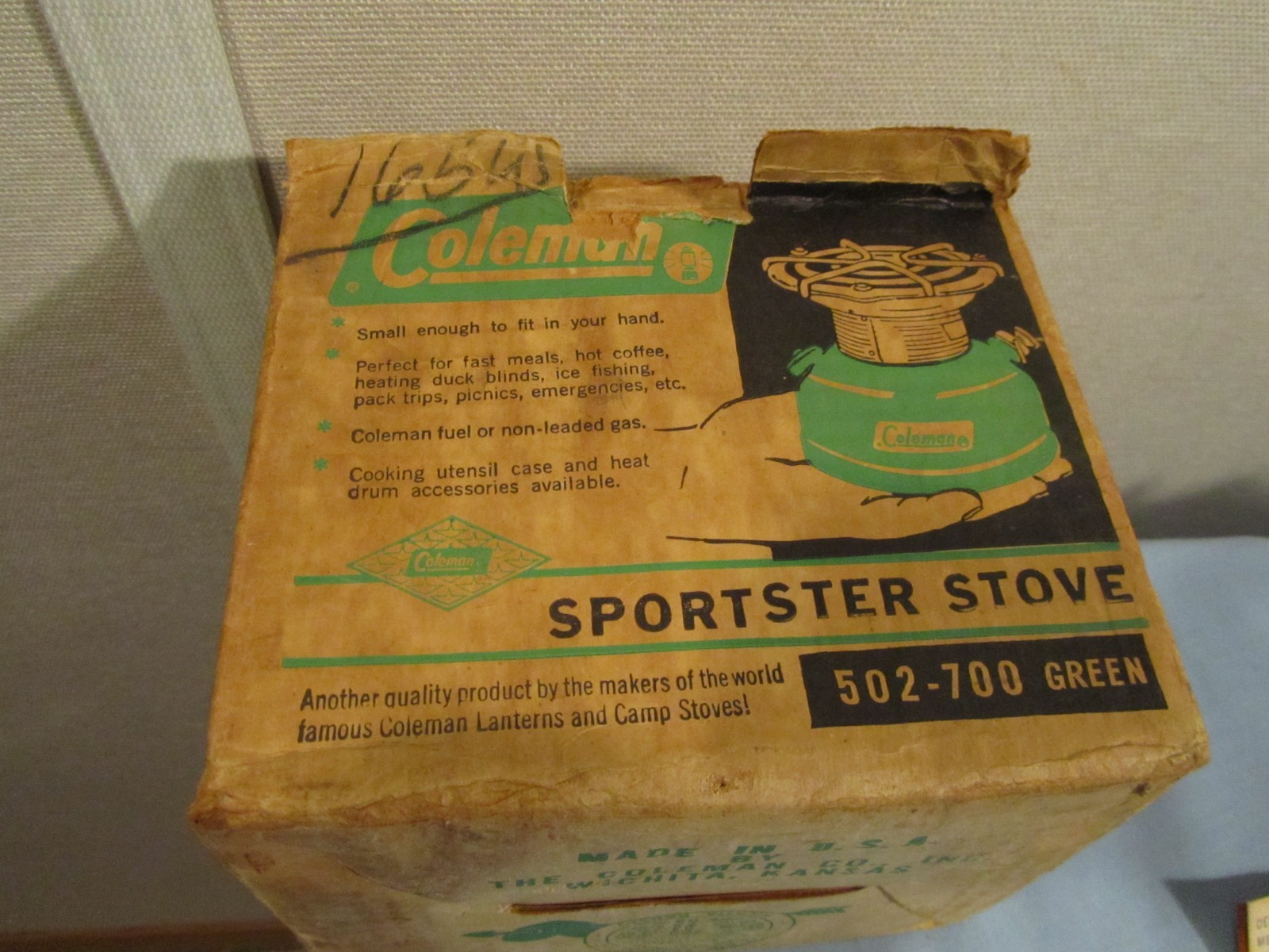 Vintage Coleman 502 Single Burner Dated 10/63
