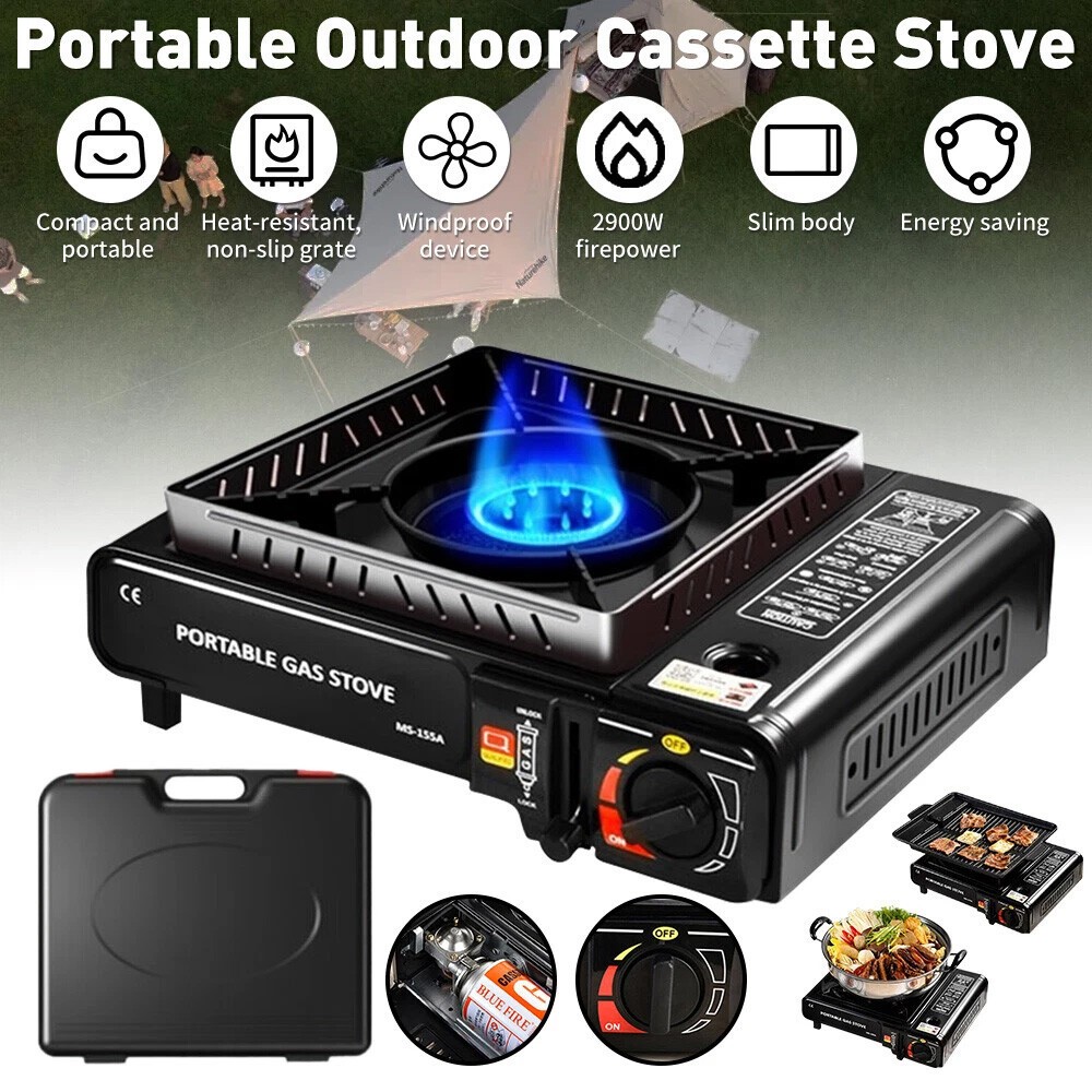 NEW High-Power 3500W Butane Camping Stove with Brass Windproof Cooking Burners