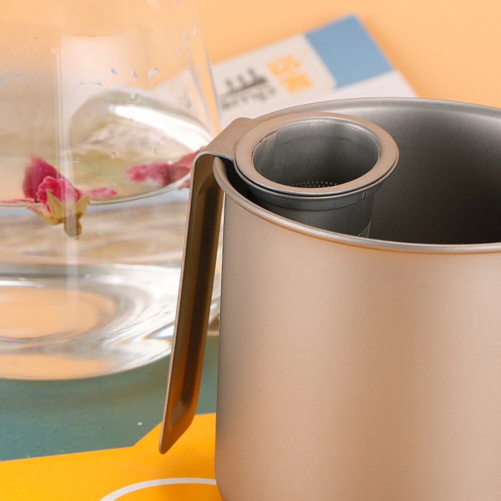 Titanium Mesh Tea Infuser Basket Tea Strainer Teapot Leaf Spice Tea Cup Filter
