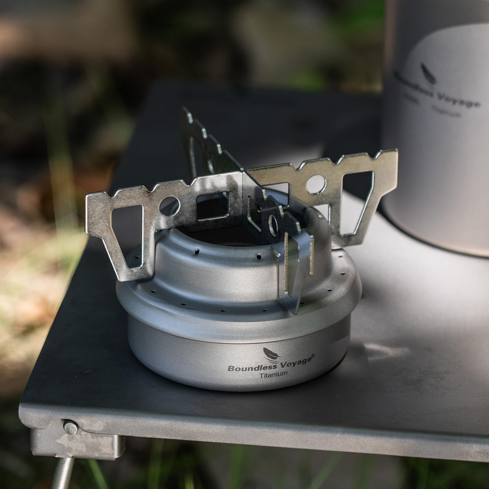 Titanium Spirit Burner Mini Alcohol Stove with Brackets Outdoor Camping Stove…