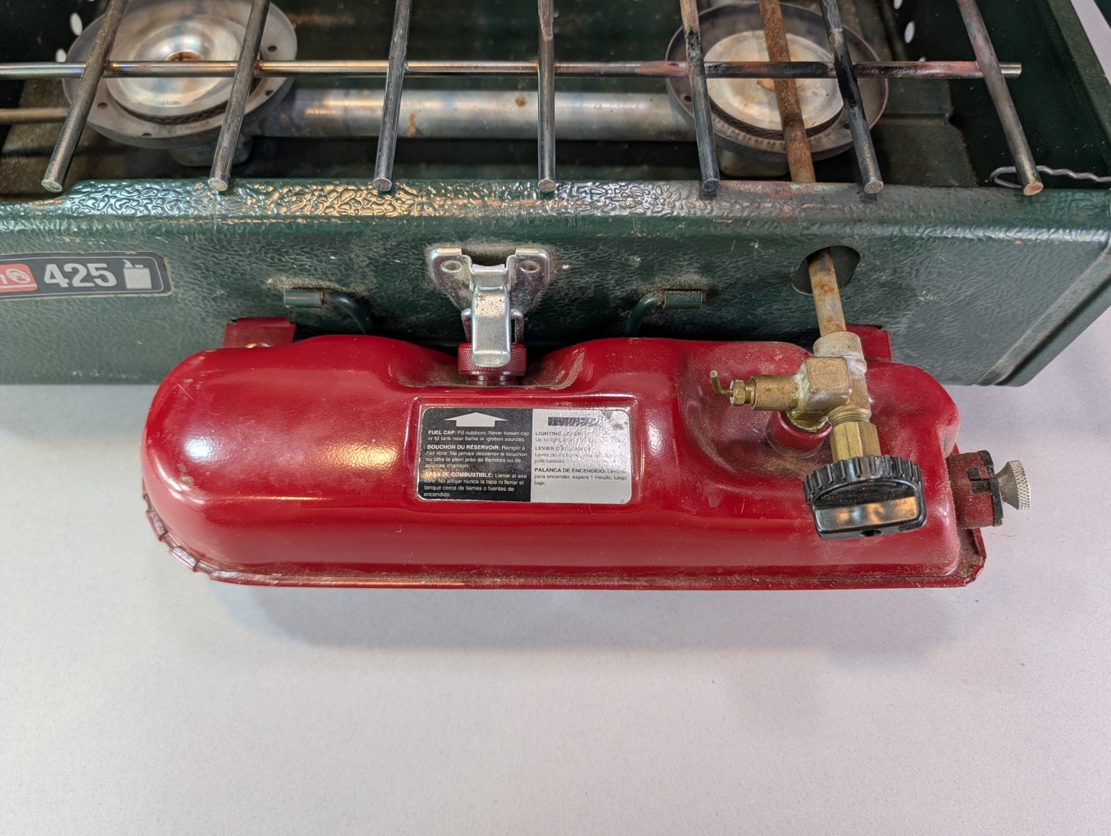 Coleman 425 Dual Burner Camp Stove Made in USA 1995 vintage
