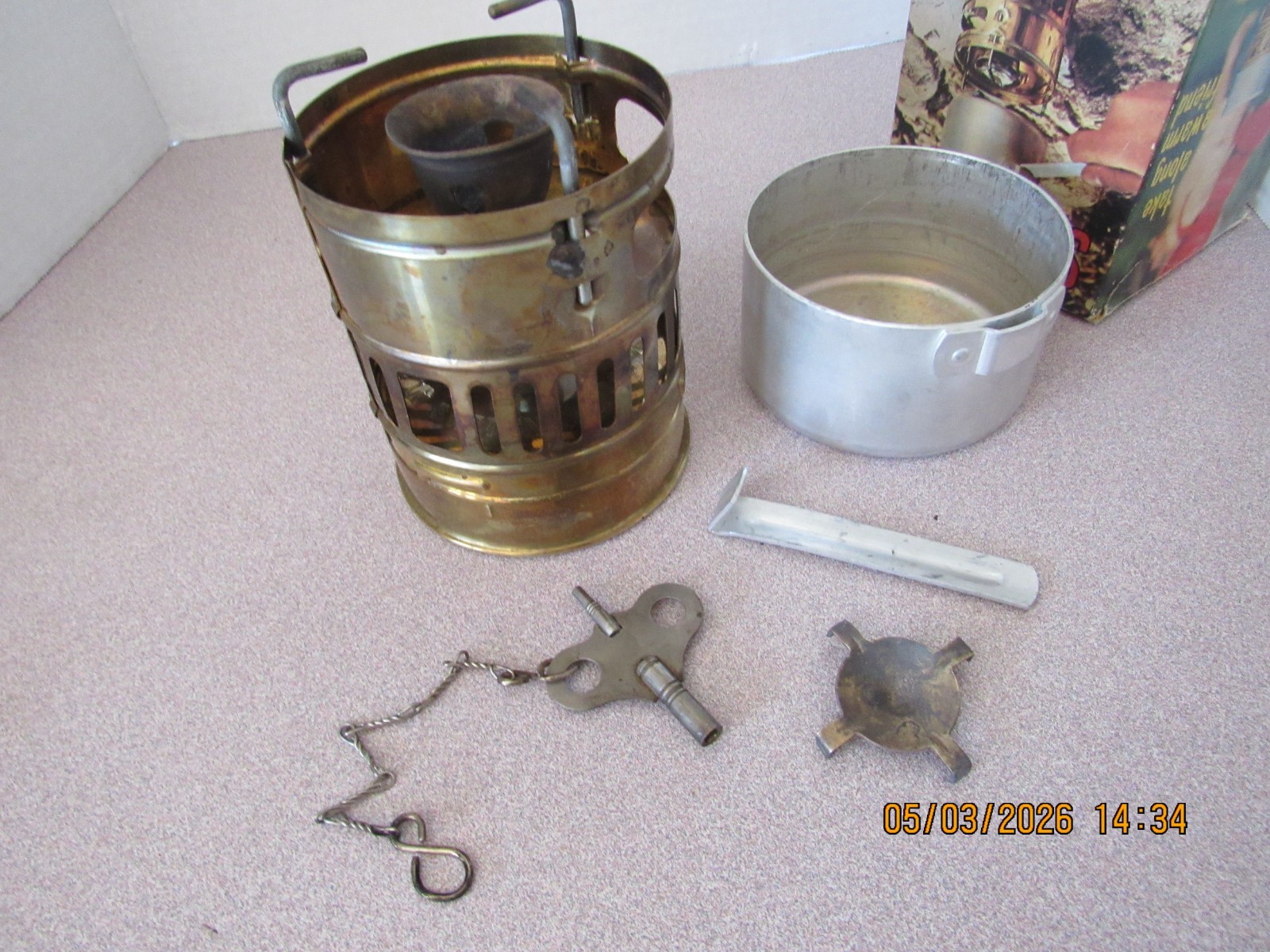 Svea 123 Brass Backpacking Camp Stove Sweden w/ Box