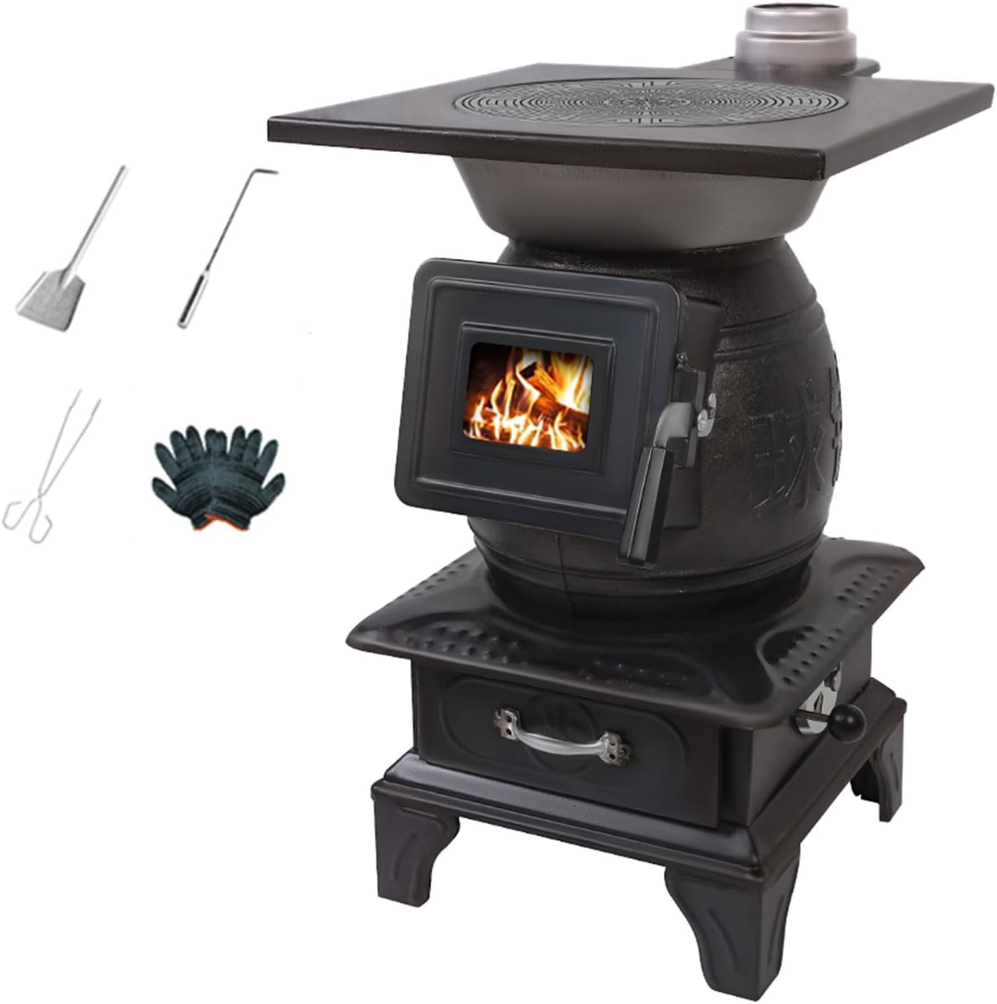 Portable Wood Burning Stove Hot Tent Stove for Outdoor Camping & Heating