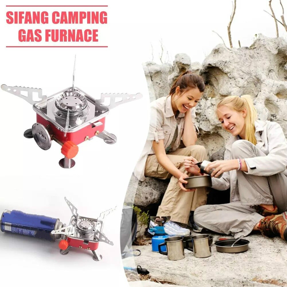 Gas Furnace for Barbecue Foldable Square Cooking Stove Outdoor Camping Picnic