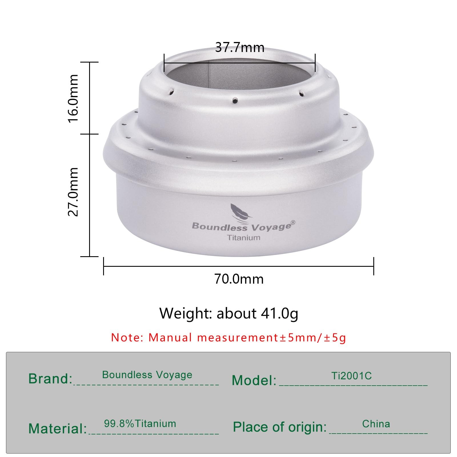 Titanium Spirit Burner Mini Alcohol Stove with Brackets Outdoor Camping Stove…
