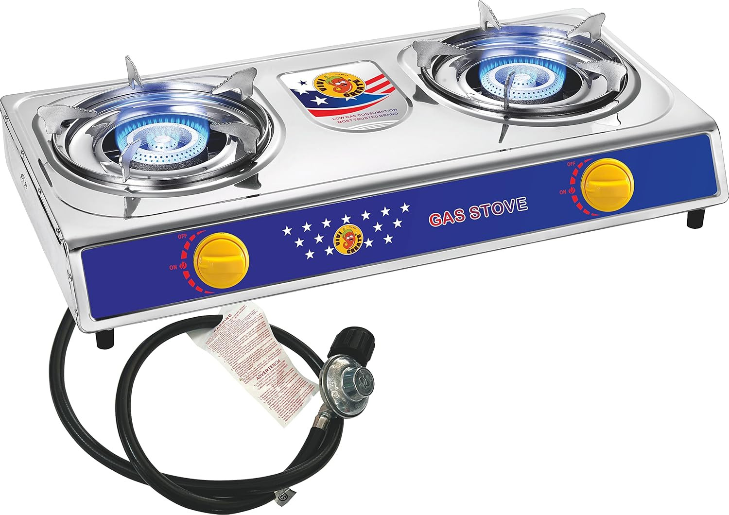 Vivicreate 2 Burner Propane Stove, [20000 BTU] Portable Camping Gas Cooktop with