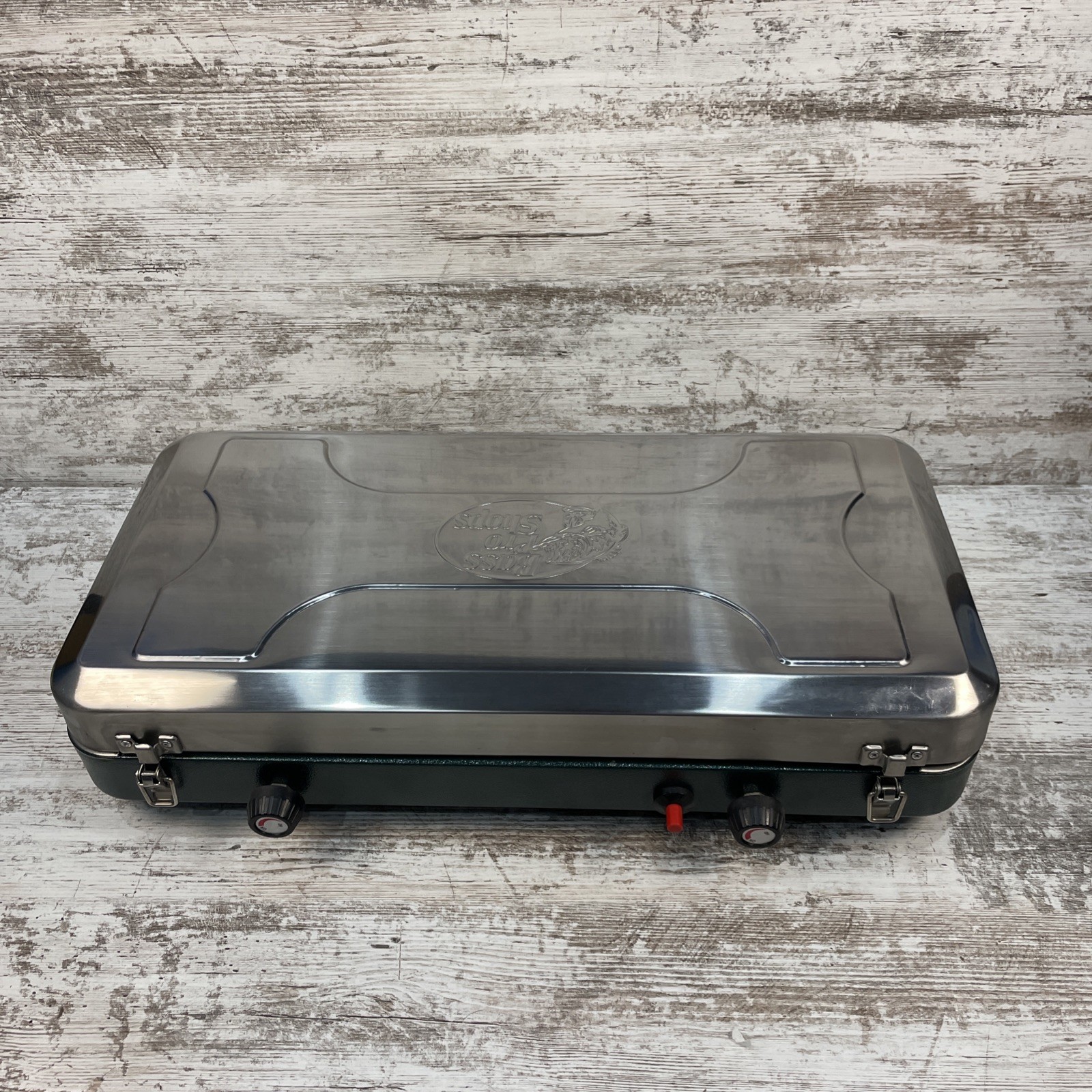 BASS PRO SHOPS DOUBLE BURNER BASIC PROPANE STOVE USED