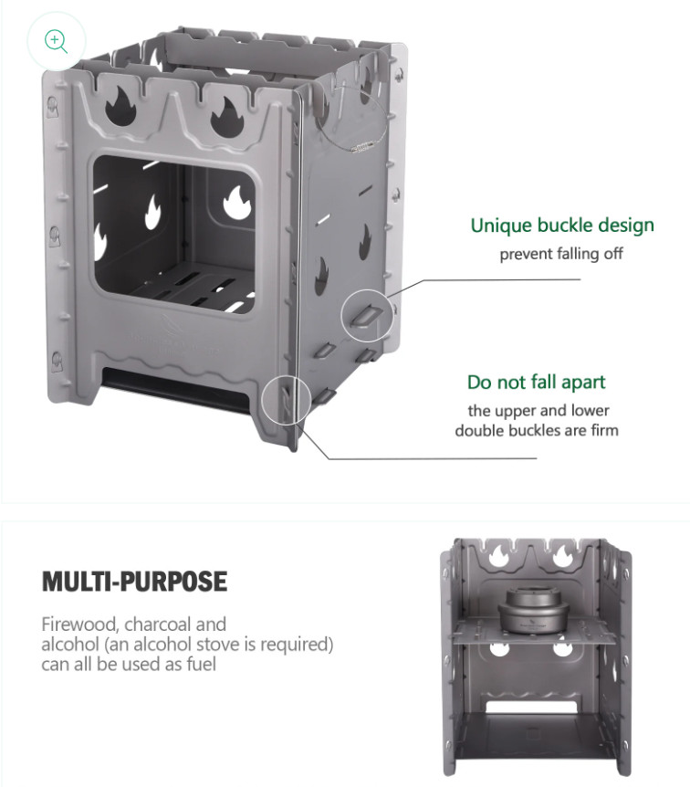 Boundless Voyage Titanium Multi Fuel Portable Wood Burning Stove