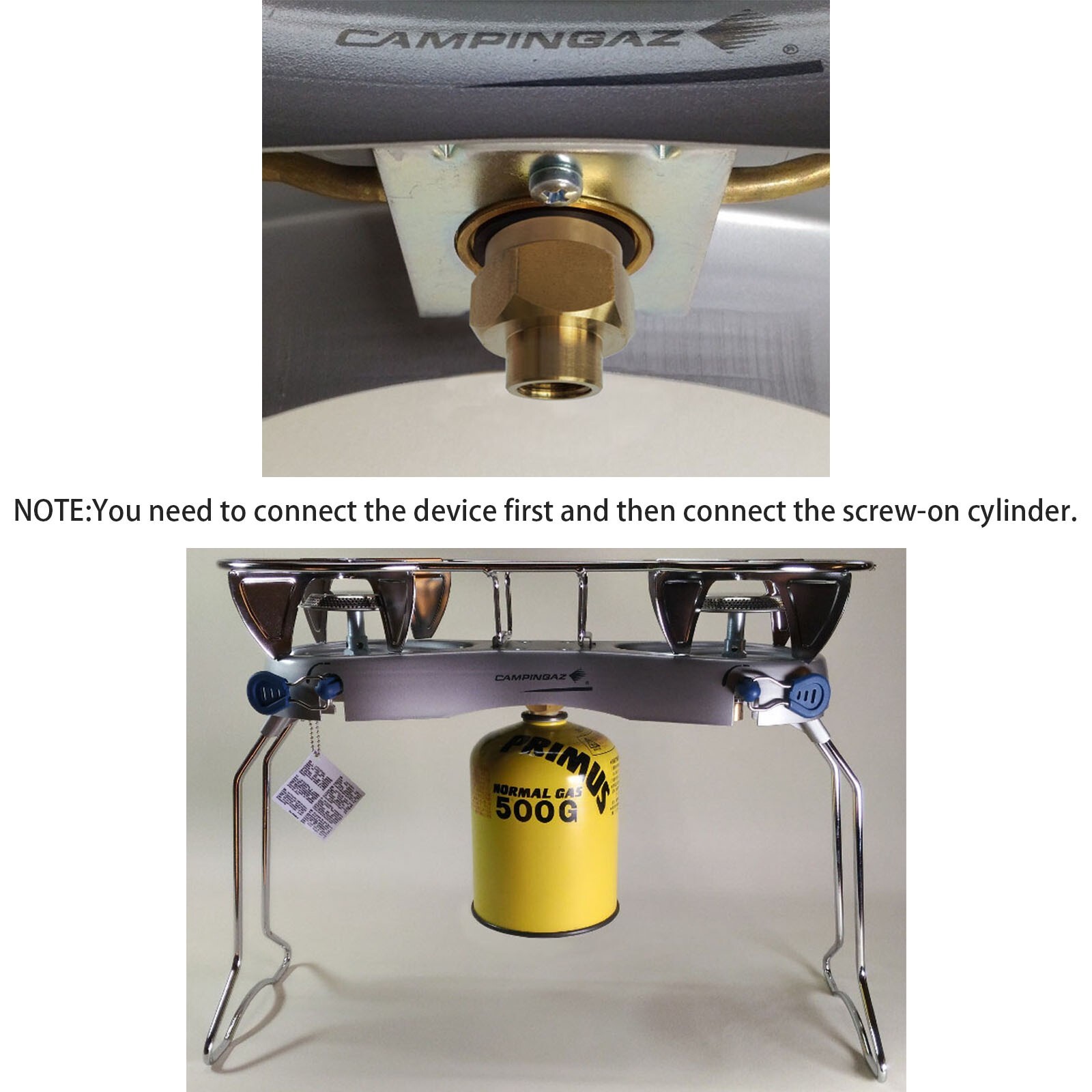 Gas Converter Campingaz R907 R904 R901 cylinder to EN417 Fuel Canister Adapter